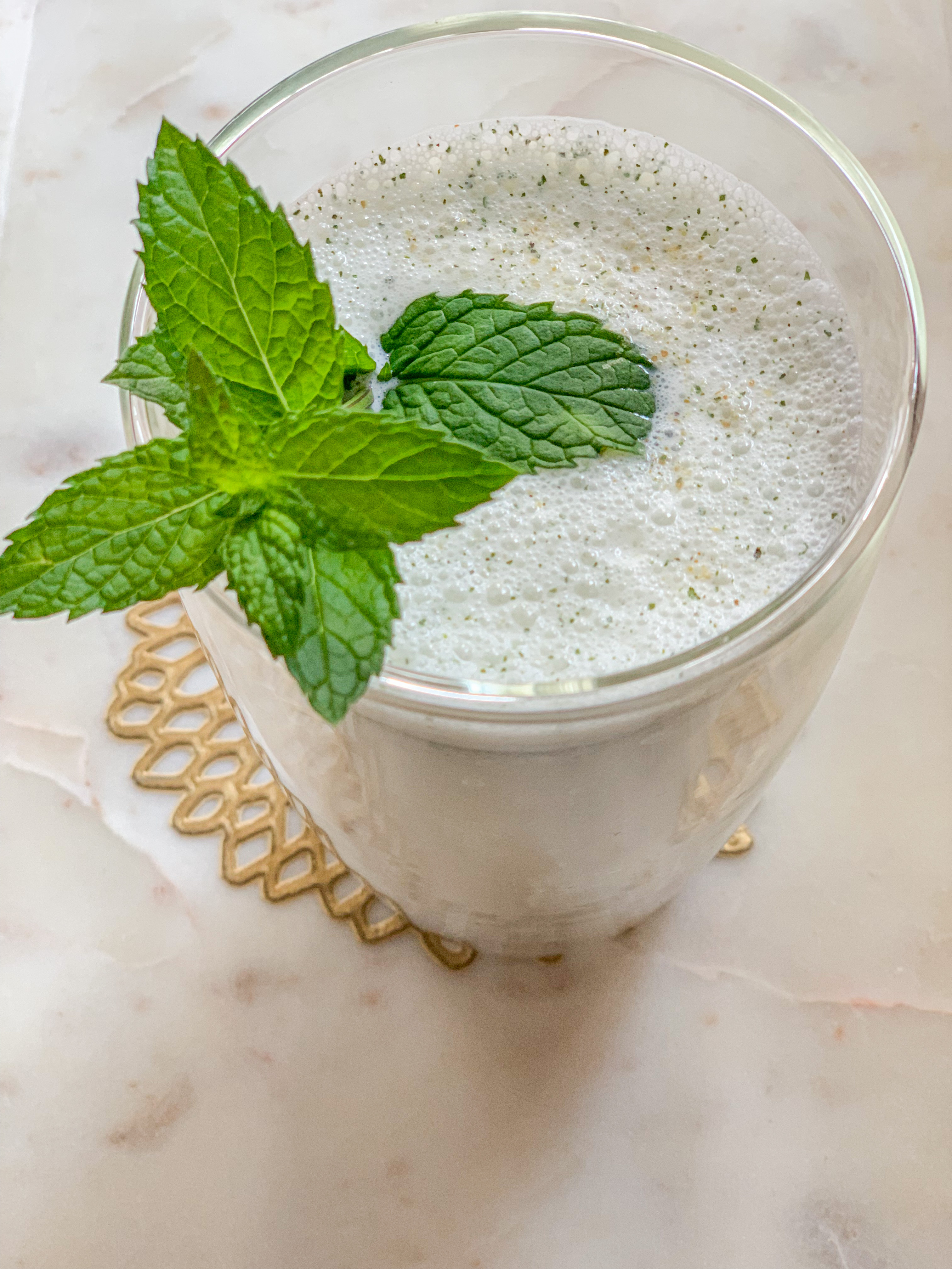 Mint Lassi Yogurt Mint Smoothie Recipe